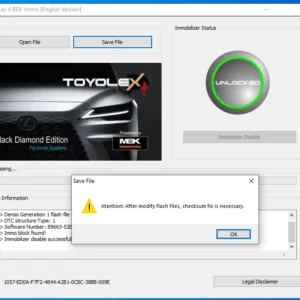 Immo off on Toyota / Lexus Generation 1 with ToyoLex 4 BDE
